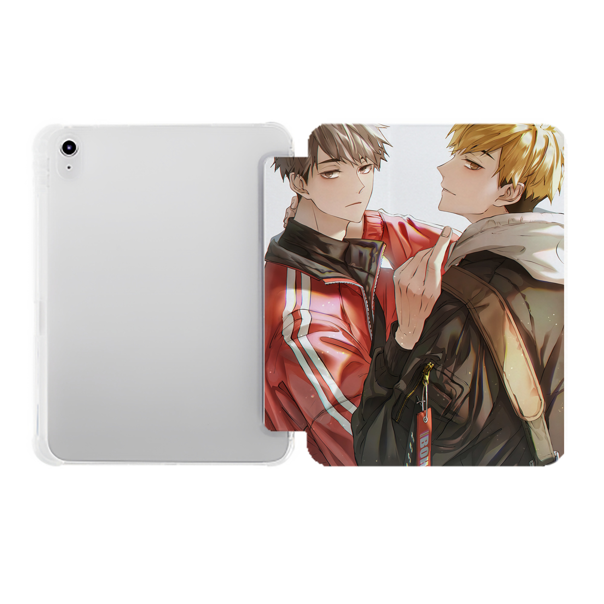 （画像用） ハイキュー!! Haikyu!! IPad ケース ペン収納付き 三つ折りスタンド PUレザー×シリコン 対応機種9.5/10.5/10.9インチ